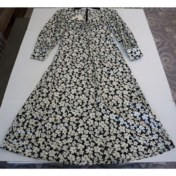 Rebecca Taylor 722953D133 Women's Sz 4 Paige Floral Print Long Sleeve Dress - Picture 15 of 16